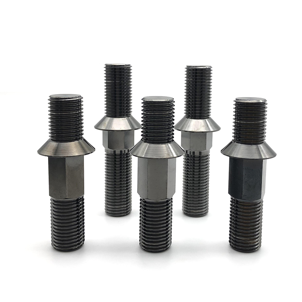 非標件鈦合金TC4雙頭螺栓真空鍍膜灰色輸出螺桿