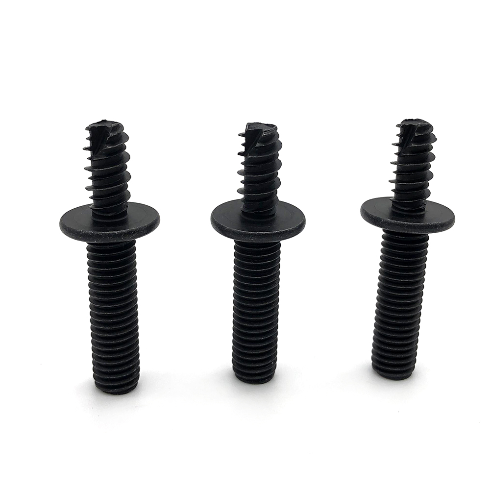 雙頭牙螺絲 汽車(chē)螺絲 車(chē)燈螺絲 非標(biāo)螺絲 黑色鋅鎳螺絲 雙頭螺絲