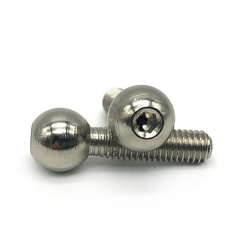 內(nèi)六角槽球頭螺絲不銹鋼圓球形全牙螺釘球頭螺栓萬(wàn)向螺桿