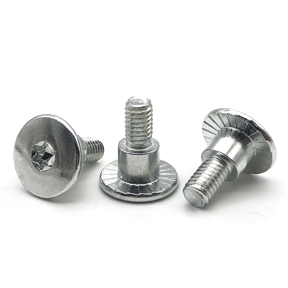 廠家生產(chǎn)梅花螺絲 鍍白鋅臺階螺絲 8.8級防滑螺絲定制非標螺絲